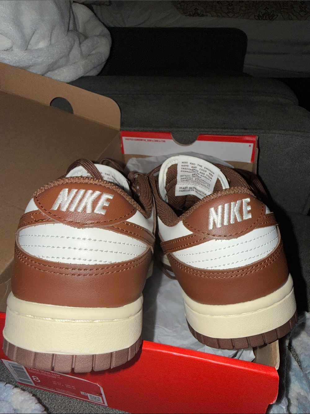 Nike Women’s Low-Top Sneaker — Brown & White Leather - Picture 9 of 9